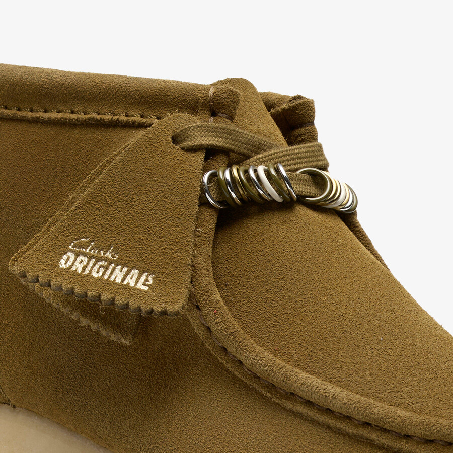 wallabee laars - groen suède